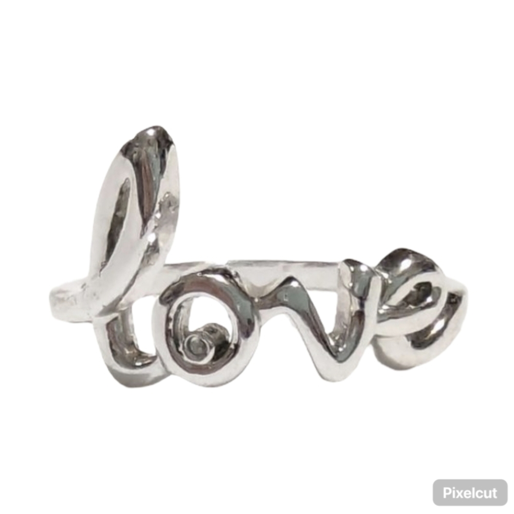Park Lane Silver 'Love' Ring